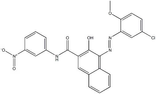 4-(5-Chloro-2-methoxyphenylazo)-3-hydroxy-N-(3-nitrophenyl)-2-naphthamide Structure