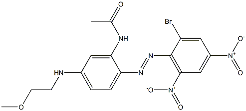 2'-(2-Bromo-4,6-dinitrophenylazo)-5'-(2-methoxyethylamino)acetanilide Structure