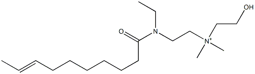 2-[N-Ethyl-N-(8-decenoyl)amino]-N-(2-hydroxyethyl)-N,N-dimethylethanaminium 구조식 이미지