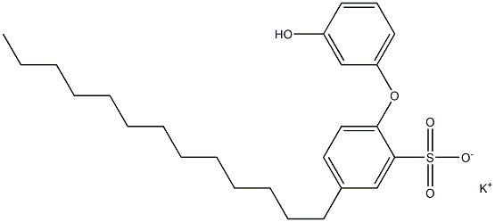 3'-Hydroxy-4-tridecyl[oxybisbenzene]-2-sulfonic acid potassium salt Structure