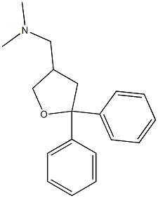 3-(Dimethylaminomethyl)-5,5-diphenyloxolane 구조식 이미지