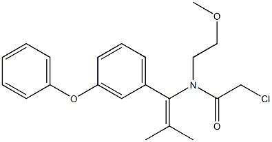 N-[1-(3-Phenoxyphenyl)-2-methyl-1-propenyl]-N-[2-methoxyethyl]-2-chloroacetamide Structure