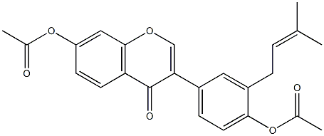 4',7-Diacetoxy-3'-(3-methyl-2-butenyl)isoflavone Structure