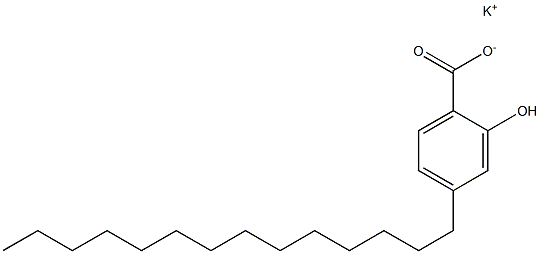 4-Tetradecyl-2-hydroxybenzoic acid potassium salt 구조식 이미지
