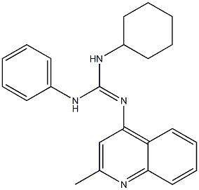 1-Cyclohexyl-2-(2-methyl-4-quinolyl)-3-phenylguanidine 구조식 이미지