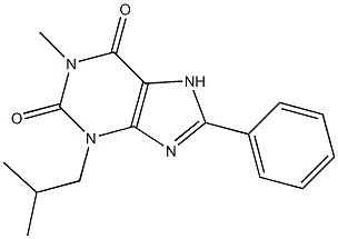 8-Phenyl-3-isobutyl-1-methylxanthine Structure