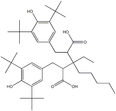 Bis[3-(3,5-di-tert-butyl-4-hydroxyphenyl)propionic acid]3,3-octanediyl ester Structure