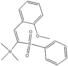 [2-(2-Methoxyphenyl)-1-phenylsulfonylethenyl]trimethylsilane Structure