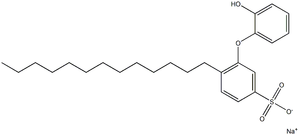 2'-Hydroxy-6-tridecyl[oxybisbenzene]-3-sulfonic acid sodium salt 구조식 이미지