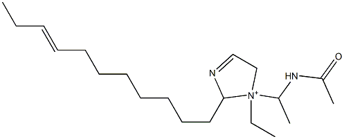1-[1-(Acetylamino)ethyl]-1-ethyl-2-(8-undecenyl)-3-imidazoline-1-ium Structure
