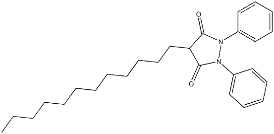 4-Dodecyl-1,2-diphenyl-3,5-pyrazolidinedione 구조식 이미지