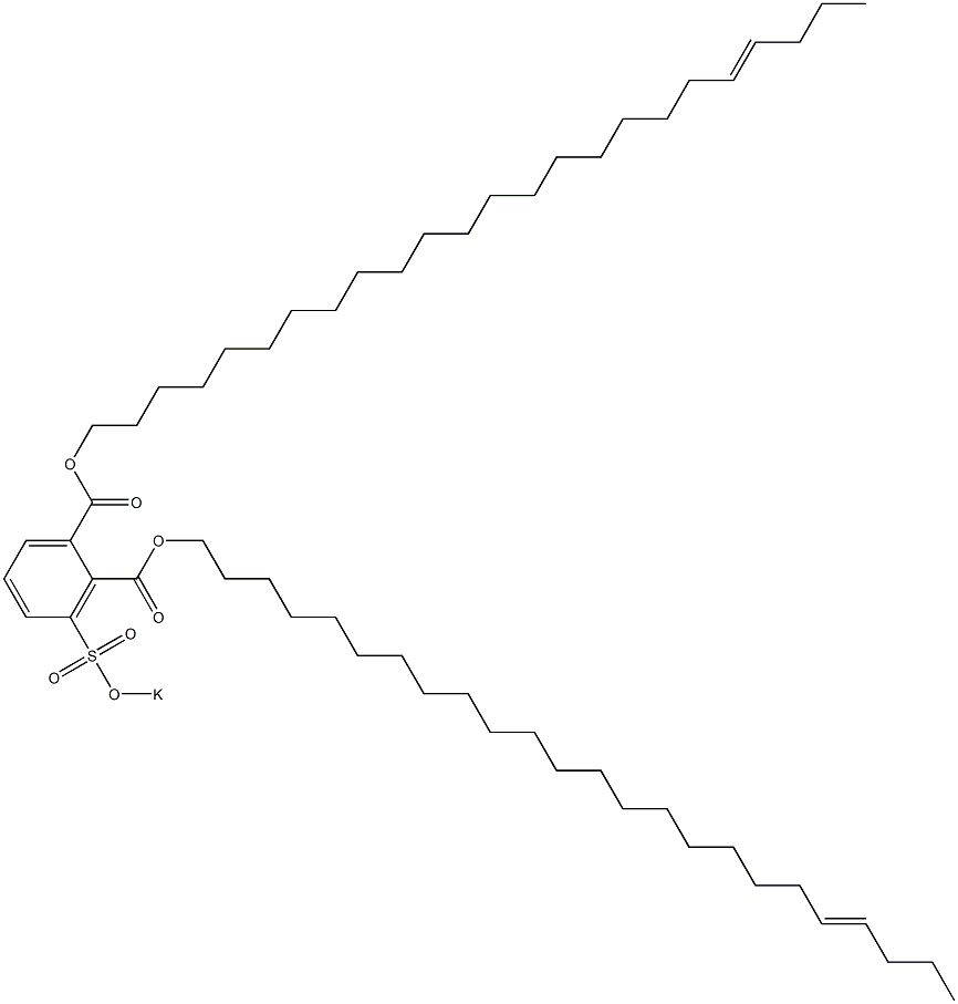 3-(Potassiosulfo)phthalic acid di(20-tetracosenyl) ester Structure