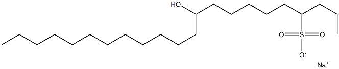 10-Hydroxydocosane-4-sulfonic acid sodium salt 구조식 이미지
