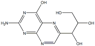 1-(2-Amino-4-hydroxypteridin-6-yl)-1,2,3-propanetriol 구조식 이미지