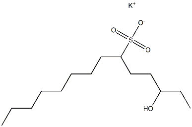3-Hydroxytetradecane-6-sulfonic acid potassium salt 구조식 이미지