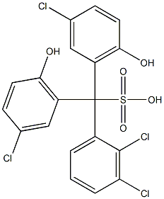 (2,3-Dichlorophenyl)bis(3-chloro-6-hydroxyphenyl)methanesulfonic acid 구조식 이미지