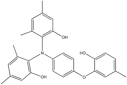 N,N-Bis(6-hydroxy-2,4-dimethylphenyl)-4-(2-hydroxy-5-methylphenoxy)benzenamine 구조식 이미지