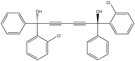 (1R,6S)-1,6-Bis(2-chlorophenyl)-1,6-diphenyl-2,4-hexadiyne-1,6-diol 구조식 이미지