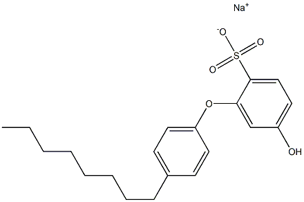 5-Hydroxy-4'-octyl[oxybisbenzene]-2-sulfonic acid sodium salt 구조식 이미지