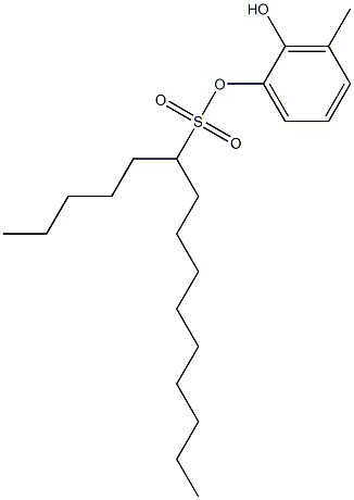 6-Pentadecanesulfonic acid 2-hydroxy-3-methylphenyl ester Structure