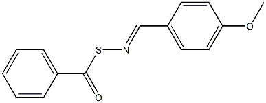 S-Benzoyl-N-(p-methoxybenzylidene)thiohydroxylamine 구조식 이미지