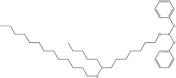 Phosphorous acid 8-(tridecyloxy)tridecyldiphenyl ester 구조식 이미지