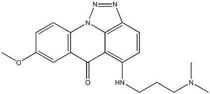 5-[3-Dimethylaminopropylamino]-8-methoxy-6H-[1,2,3]triazolo[4,5,1-de]acridin-6-one Structure