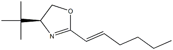 (4S)-4,5-Dihydro-4-tert-butyl-2-[(E)-1-hexenyl]oxazole 구조식 이미지