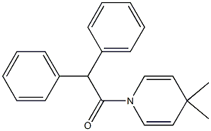 1,4-Dihydro-4,4-dimethyl-1-(diphenylacetyl)pyridine Structure