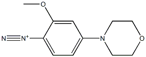 2-Methoxy-4-morpholinobenzenediazonium 구조식 이미지