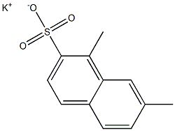 1,7-Dimethyl-2-naphthalenesulfonic acid potassium salt 구조식 이미지