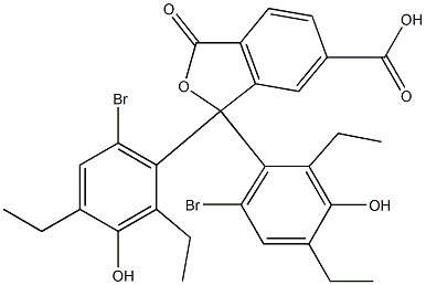 1,1-Bis(6-bromo-2,4-diethyl-3-hydroxyphenyl)-1,3-dihydro-3-oxoisobenzofuran-6-carboxylic acid Structure