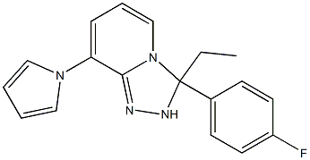2,3-Dihydro-3-ethyl-3-(4-fluorophenyl)-8-(1H-pyrrol-1-yl)-1,2,4-triazolo[4,3-a]pyridine Structure