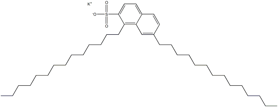 1,7-Ditetradecyl-2-naphthalenesulfonic acid potassium salt 구조식 이미지