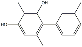 2,5-Dimethyl-4-(3-methylphenyl)benzene-1,3-diol Structure