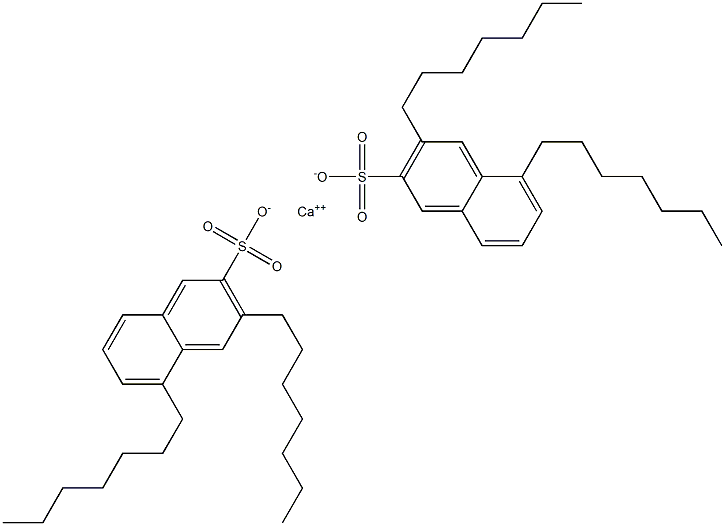 Bis(3,5-diheptyl-2-naphthalenesulfonic acid)calcium salt Structure