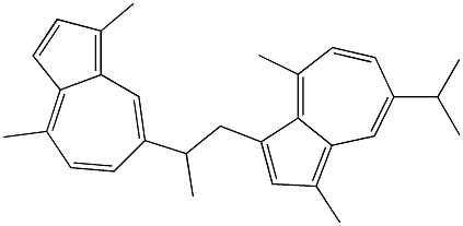 1,4-Dimethyl-7-[1-methyl-2-(1,4-dimethyl-7-isopropylazulen-3-yl)ethyl]azulene Structure