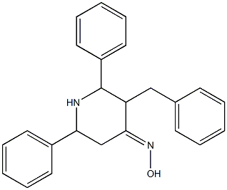 2,6-Diphenyl-3-benzylpiperidin-4-one oxime Structure