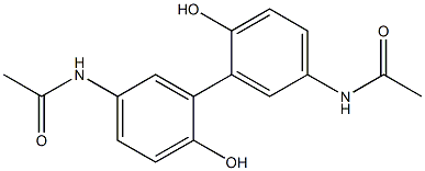 2,2'-Dihydroxy-5,5'-di(acetylamino)biphenyl 구조식 이미지