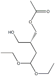 Acetic acid (R)-4,4-diethoxy-2-(hydroxymethyl)butyl ester Structure
