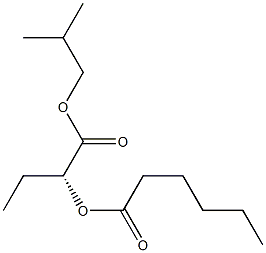 [R,(+)]-2-Hexanoyloxybutyric acid isobutyl ester 구조식 이미지