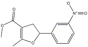 4,5-Dihydro-2-methyl-5-(3-nitrophenyl)furan-3-carboxylic acid methyl ester Structure