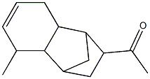 2-Acetyl-5-methyl-1,2,3,4,4a,5,8,8a-octahydro-1,4-methanonaphthalene 구조식 이미지