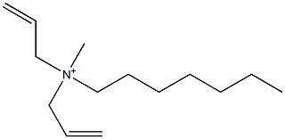 Di(2-propenyl)(methyl)(heptyl)aminium Structure