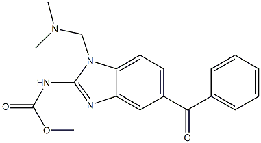 N-[5-Benzoyl-1-dimethylaminomethyl-1H-benzimidazol-2-yl]carbamic acid methyl ester 구조식 이미지