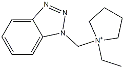 1-Ethyl-1-(1H-benzotriazol-1-ylmethyl)pyrrolidinium Structure