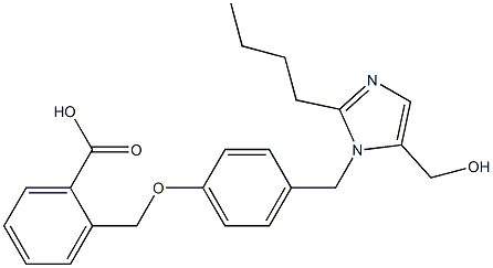 2-[4-(2-Butyl-5-hydroxymethyl-1H-imidazol-1-ylmethyl)phenoxymethyl]benzoic acid Structure