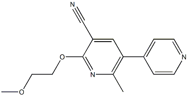 2-(2-Methoxyethoxy)-5-(4-pyridinyl)-6-methylpyridine-3-carbonitrile 구조식 이미지