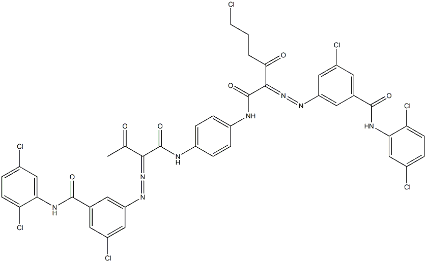 3,3'-[2-(2-Chloroethyl)-1,4-phenylenebis[iminocarbonyl(acetylmethylene)azo]]bis[N-(2,5-dichlorophenyl)-5-chlorobenzamide] Structure