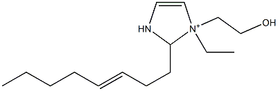 1-Ethyl-1-(2-hydroxyethyl)-2-(3-octenyl)-4-imidazoline-1-ium 구조식 이미지